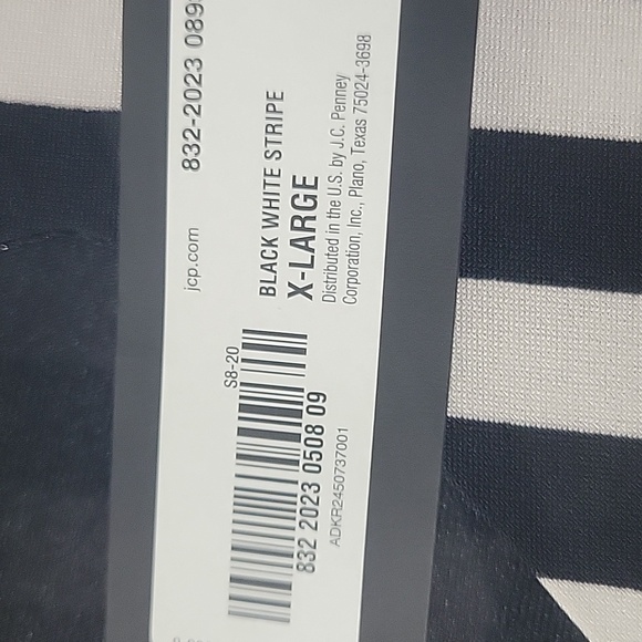 Worthington Tank Top Black and White Striped Size XL - Picture 5 of 7